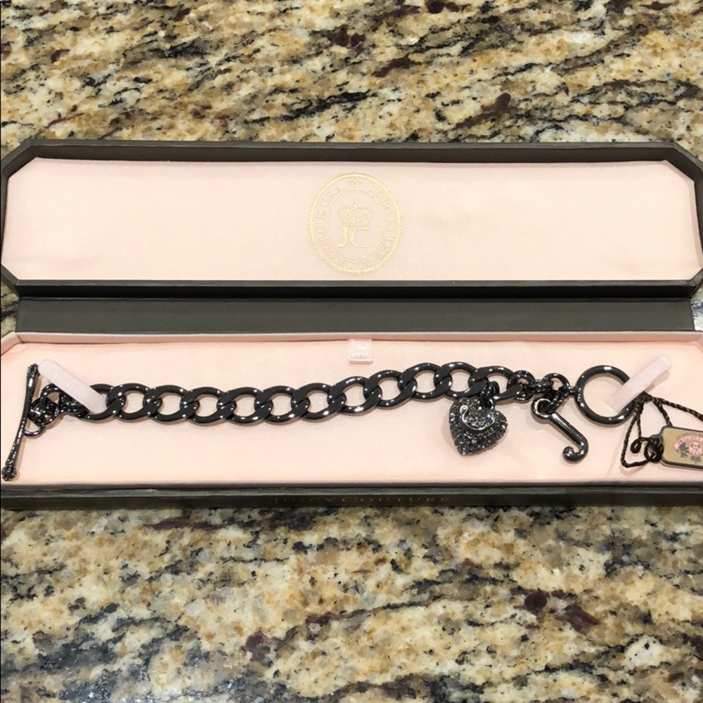 BNWT Juicy Couture Hematite Pave Starter Bracelet